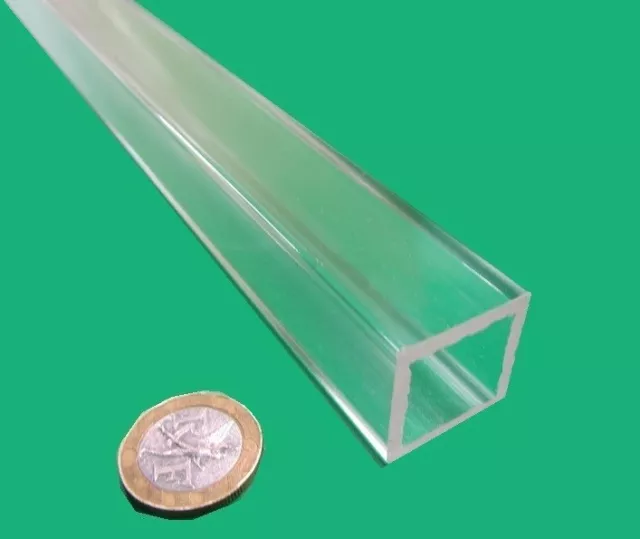 Acrylic Square Tube Clear Extruded 1.0" SQ x .125" Wall x 72" Length