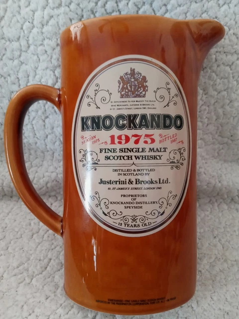 Knockando Distillery Logo Scotch Malt Whisky Official Ceramic Decanter