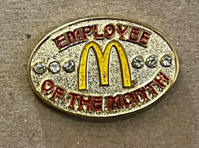 McDonald's Employee of the Month Rhinestone Collectible Lapel Hat Pin