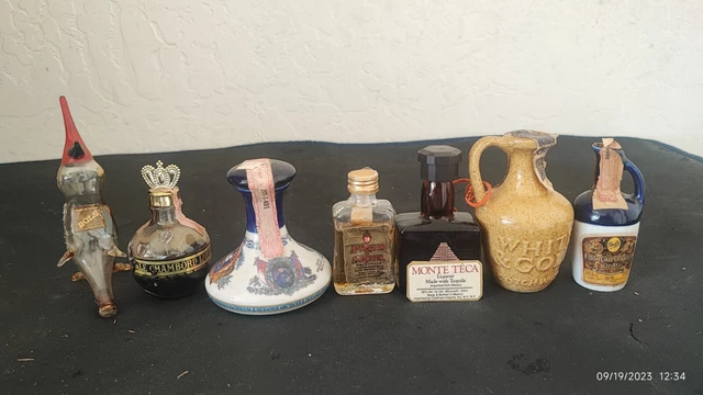 Miniature liquor bottles vintage