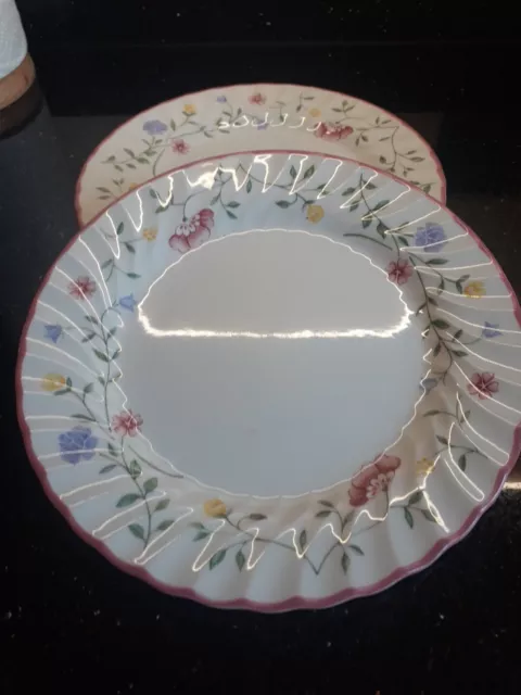 2 x JOHNSON BROTHERS SUMMER CHINTZ MEDIUM TEA PLATES.20cm Diameter