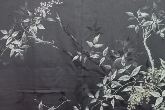 8363C5 Silk Vintage Japanese Kimono Haori Jacket Branch