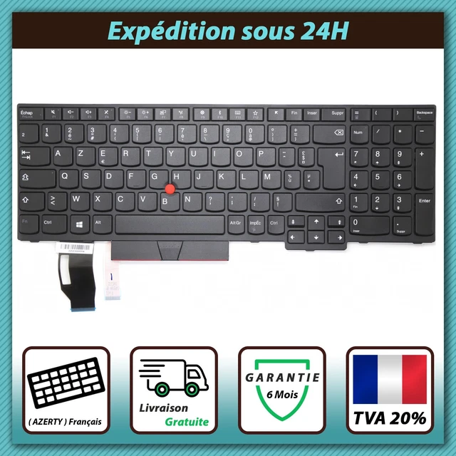 Clavier Grec Noir Pour Lenovo ThinkPad L580 L590 E580 Etc. - Clavier QWERTY Grec - Occasion Garantie 6 Mois