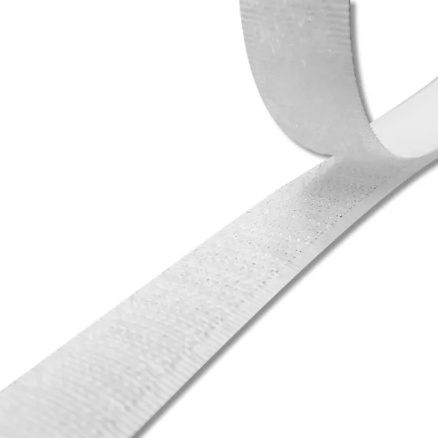 Nastro a Strappo BIANCO Spessore 20mm ADESIVO x VELCRO® Maschio Femmina 1 2 4 Mt