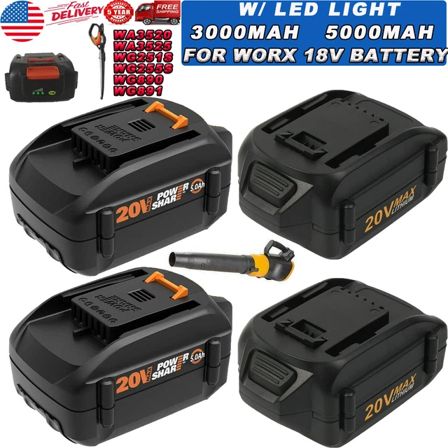 Replace for WORX Trimmer Battery WA3520 WA3525 WA3512 18V Rockwell RW9161 WG545