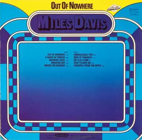 Miles Davis Out Of Nowhere LP Comp Vinyl Schallplatte 046 2