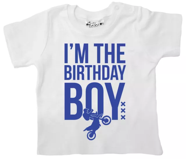 Dirty Fingers Baby T-Shirt ""I'm Birthday Boy"" erste zweite dritte 1. 2. 3.