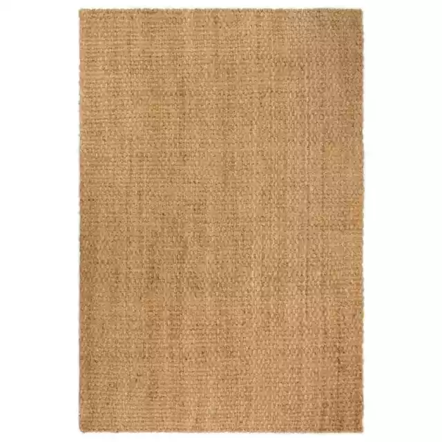 80x160 cm Natural Rectangular Knit Pattern Jute Rug Floor Mat Living Room Carpet