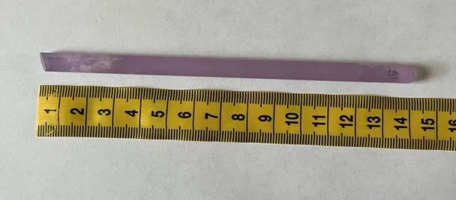 [E] Nd:YAG Laser Rod 8x140 (~15g) Lapidary Crystal, Laboratory Seconds - Read