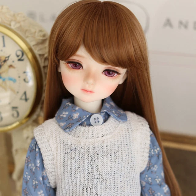 1/4 BJD Doll Girl Female Resin Ball Jointed Face Makeup Free Eyes Toy Full Set