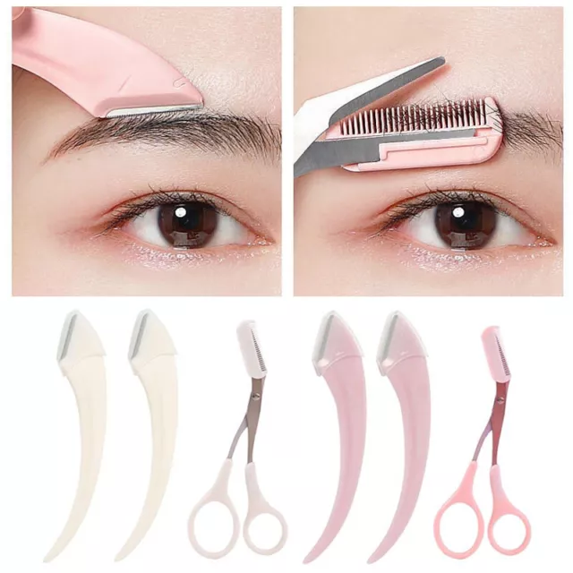 3pcs/set Comb Eyebrow Scissors Beauty Scissors Eyebrow Trimming Menis