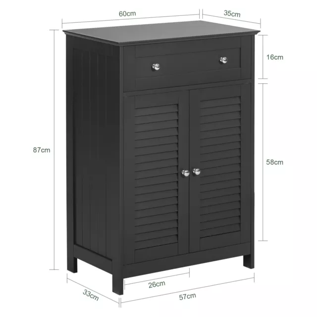 SoBuy Mobiletto Bagno Colonna Bagno Cassettiera Bagno Con Cassetti FRG238-DG IT