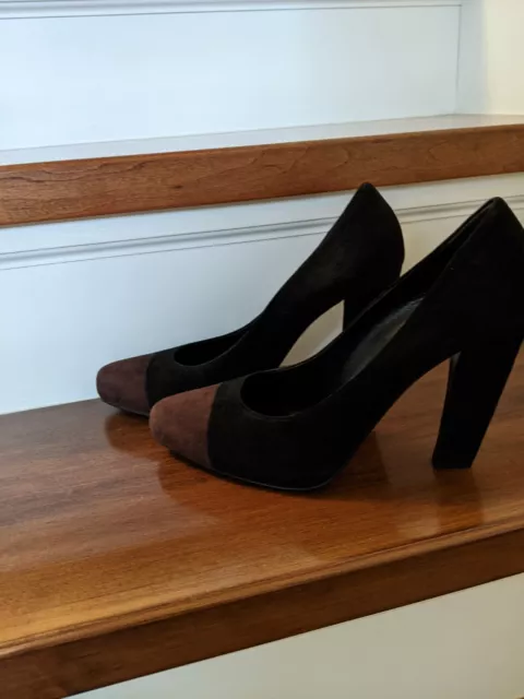 Prada suede block heels size 38.5