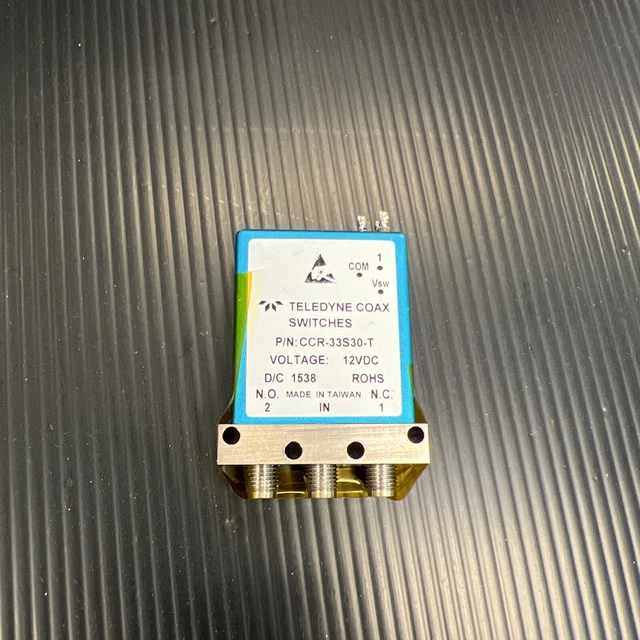 Teledyne Relays CCR-33S30-T RF Coaxial Switch 12VDC Teledyne Relays CCR-33S30-T RF Coaxial Switch 12VDC