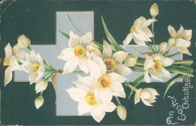 Easter greeting floral cross wildt and kray