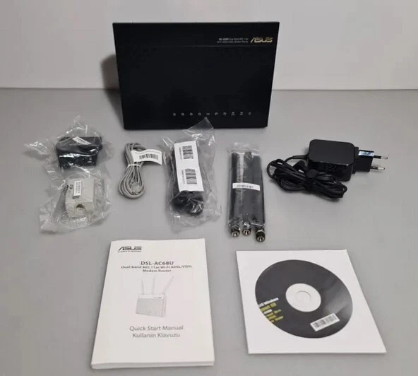 Asus Dsl-Ac68U Modem Router Dual Band Vdsl/Adsl Wireless Ac1900