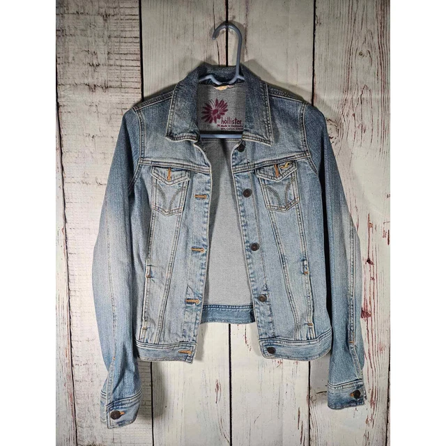 Hollister Girls Jean Jacket Size Medium Medium Wash