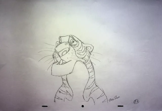 BEN RUSH  SIGNED Hand Drawn Character Shere Khan JUNGLE BOOK 1967 Pencil Art