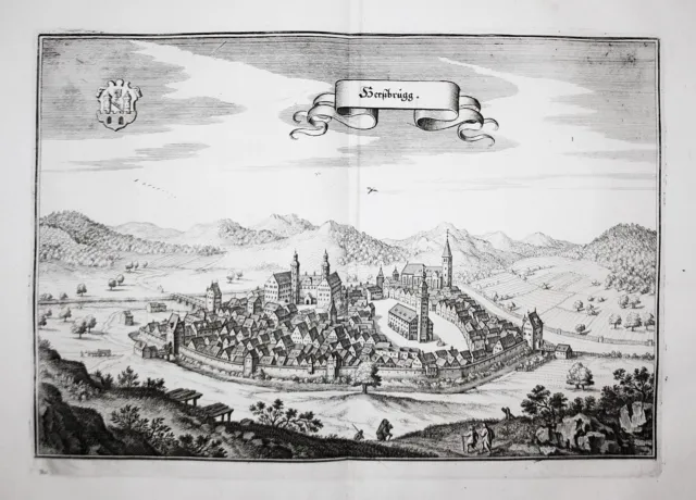 Herßbrugg Hersbruck Mittelfranken Bayern Kupferstich Merian 1650