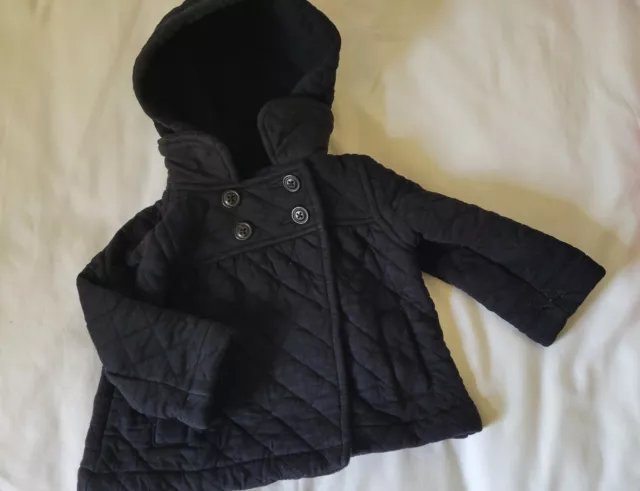 Baby Gap Girls size 12-18 mo quilted jacket w/hood