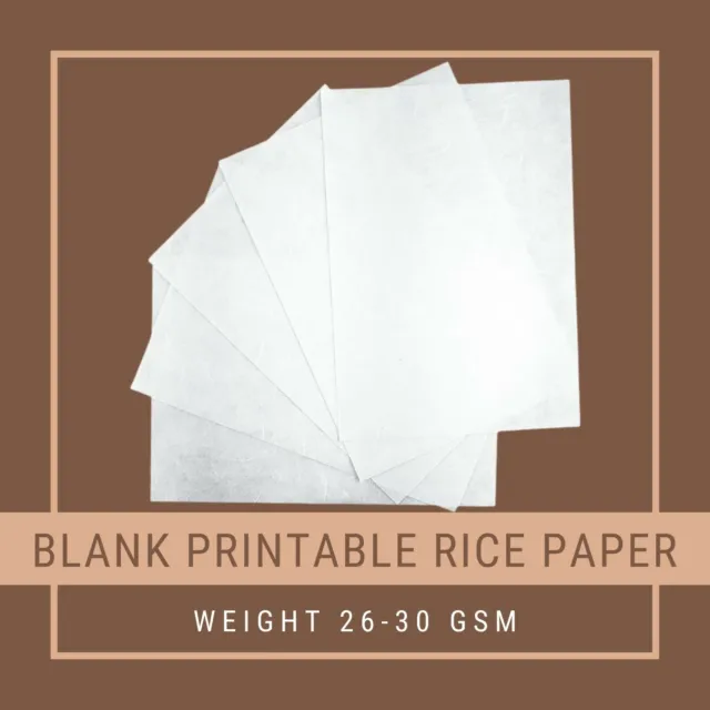 Decoupage Rice Paper, Blank, Printable, Plain, Art, White Color A4 - 100 SHEETS 2