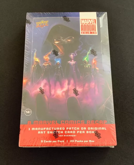 2018-19 Marvel Annual Sealed Box 20 Sealed Card Packs New 2018 2019 UD Cards