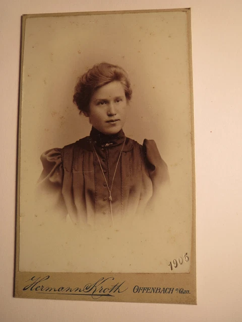 Offenbach am Glan - 1905 - junge schöne Frau - Portrait / CDV
