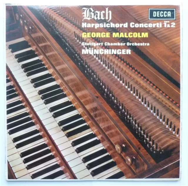 George Malcolm Bach Harpsichord Concerti 1 & 2 LP Decca LXT6101 EX/EX 1964 condu