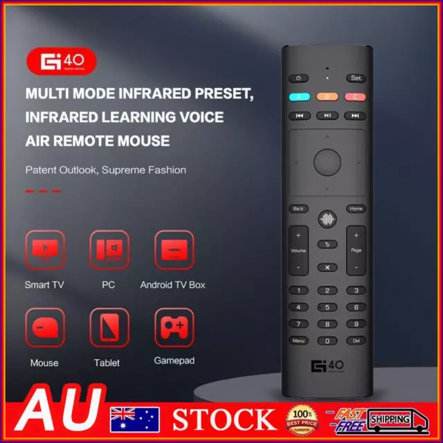G40S 2.4GHz Wireless Air Mouse 6-Axis Gyro Voice Remote for PC Android TV Box