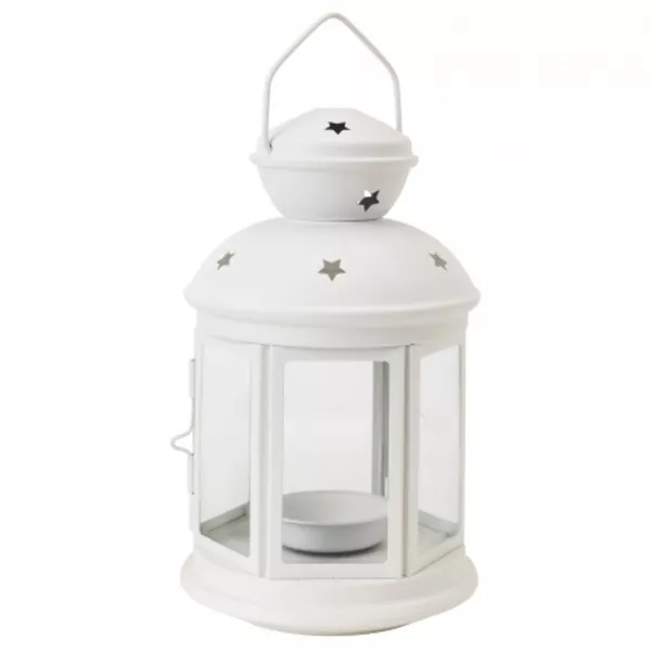 Lanterna Bianco Portacandela 16x10cm Matrimonio Tea Light Porta Candela Candele