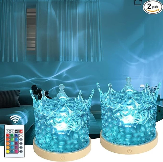 2 PACK NORTHERN Llight Ocean Wave Projector,16 Color Gradual Rotating