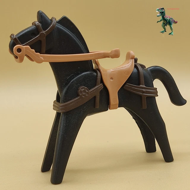 PLAYMOBIL FIGURINE CHEVAL De Bataille Lion Tournoi Juste Chevalier