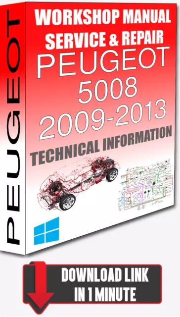 Service Workshop Manual & Repair PEUGEOT 5008 2009-2013 +WIRING |