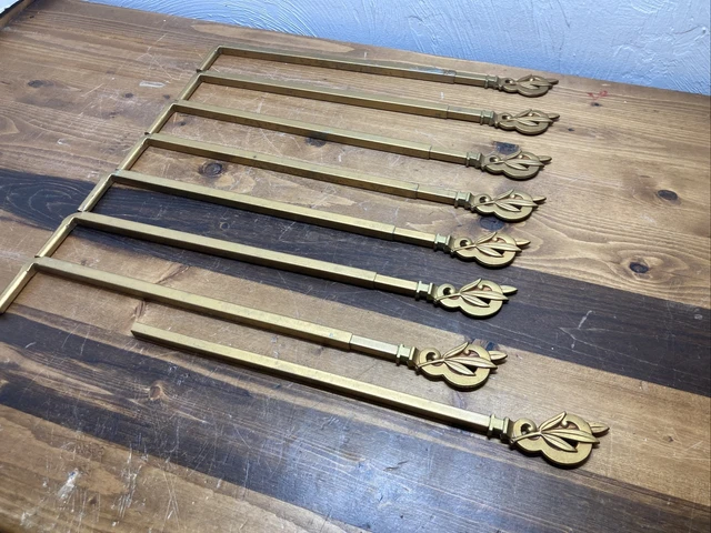 Vintage 7 Victorian Swing Arm Extend Drapery Curtain Rods NO Brackets 2