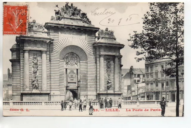 LILLE - North - CPA 59 - the Porte de Paris - Animated