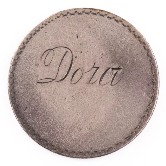 "Dora" Vintage Love Token Seated Quarter Silver 25c