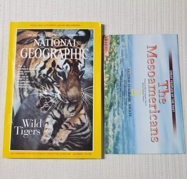 National Geographic Magazine W/Map - Wild Tigers - Vol 192 No 6 - December 1997