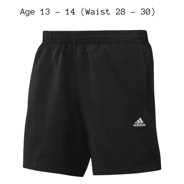 adidas ESS Chelsea Boys Shorts ZV/X19625 Age 13-14 Black 28-30" Pockets TO CLEAR