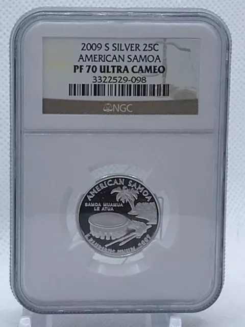 2009 s silver quarter American Samoa  pf 70 ultra cameo 25C