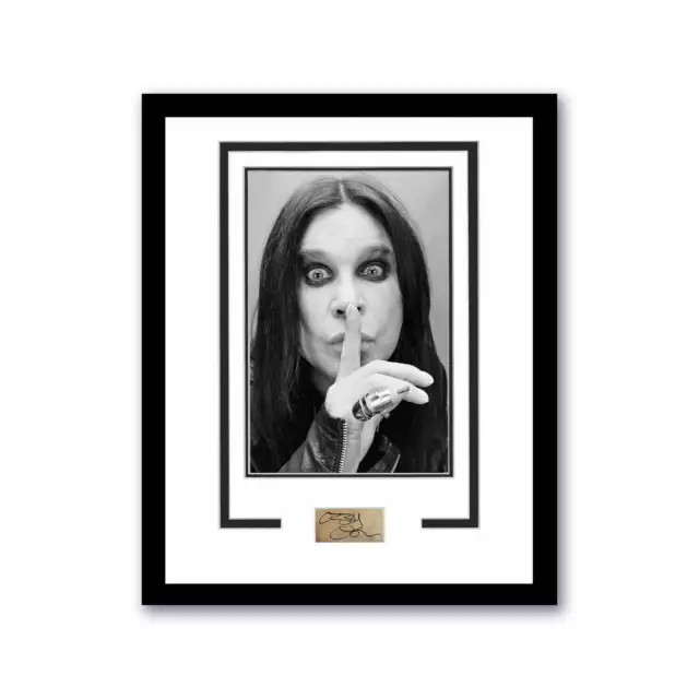 Ozzy Osbourne Autographed Signed 11x14 Framed B&W Photo Art ACOA