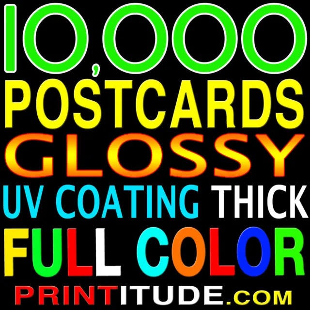 10,000 POSTCARDS 4"x11" FULL COLOR GLOSSY 2 SIDED 4x11 CUSTOM PRINTING & Design