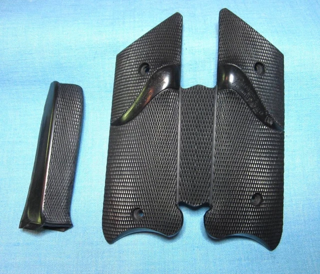 Ruger Mark II Target Pistol Grips – Pearl White Plastic With Mercury Dime Inlay