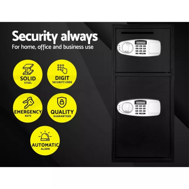 UL-TECH Electronic Digital Home Security Safe Safety Box Double Door Office 2