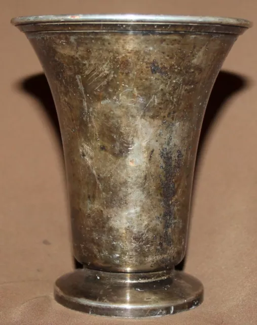 Antique silver plated mug cup