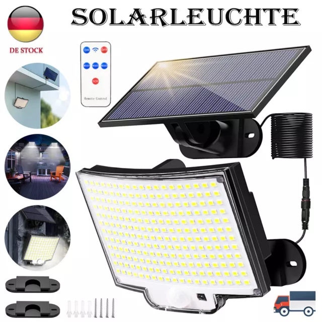 LED COB Solarleuchte Fluter mit Bewegungsmelder Solarlampe Außen Garten Strahler