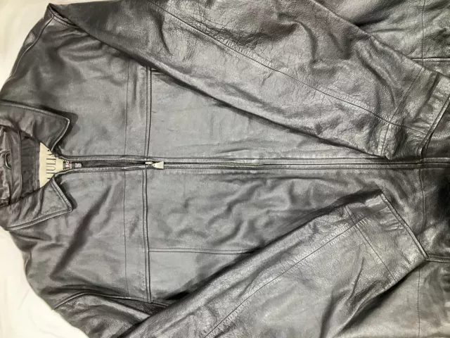 Wilsons Leather Jacket By M Julian Black Mens 2Xl Xxl Motorcycle