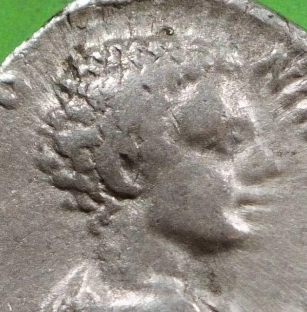 Roman Imperial Silver ar Denarius Coin of Caracalla SACRIFICIAL IMPLEMENTS