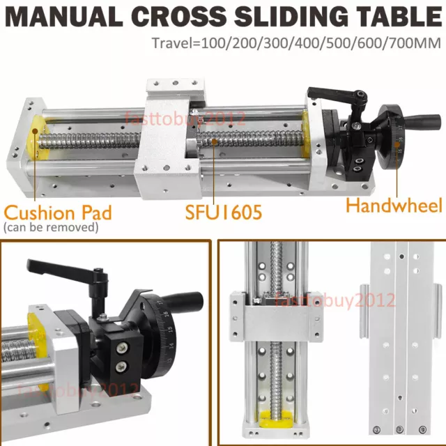 Linear Rail Module Cross Sliding Table SFU1605 Ballscrew Actuator Stage XYZ Axis