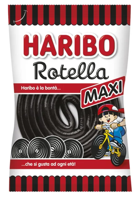 Haribo Maxi Rotella singole caramelle gommose gusto liquirizia 2,5 kg NUOVE MHD 28/2/24