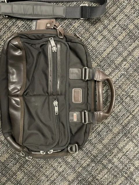 Tumi Alpha Bravo Andersen Slim Briefcase Laptop Bag Nylon Black 222640 Reg $395